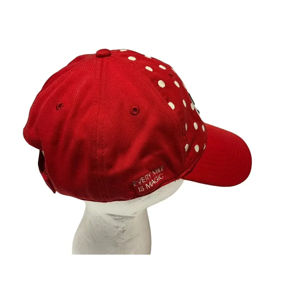 Disney Parks Minnie Mouse 5K Running Hat Cap RunDisney Every Mile Is Magic Red